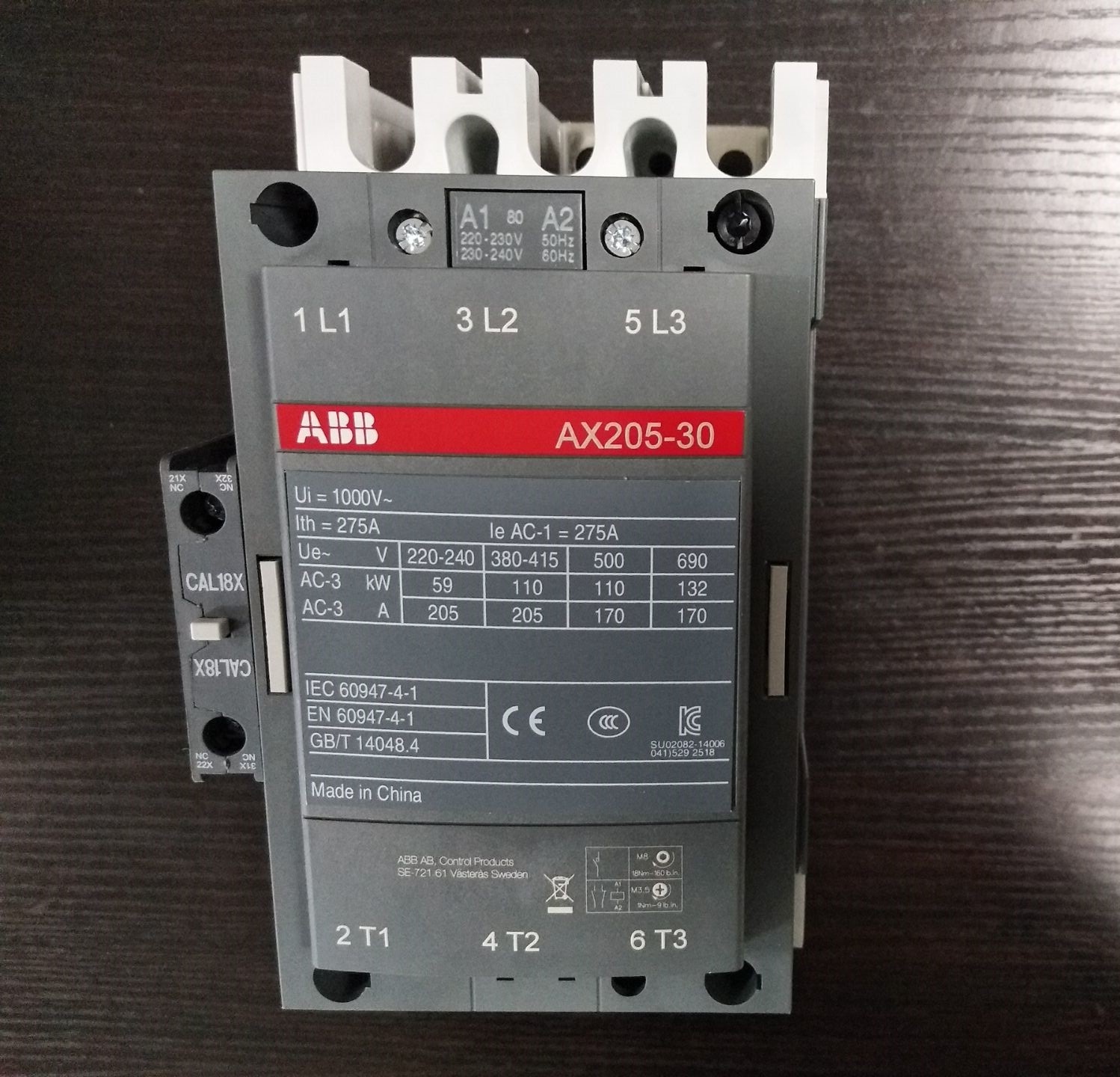 正品ABB交接触器0AX30-30-11 115 150 185 205 260 95流AX370-30