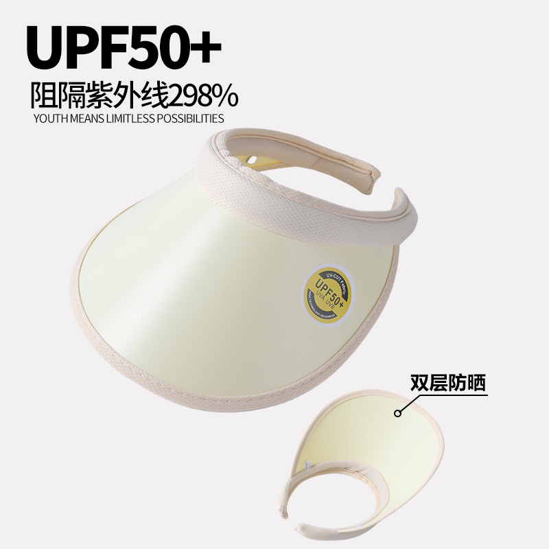 空顶防晒帽女夏2024新款大帽檐