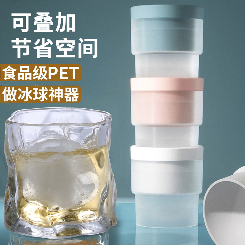 食品级大冰球制冰器模具威士忌冻冰块球形冰格的模型硅胶神器家用-封面