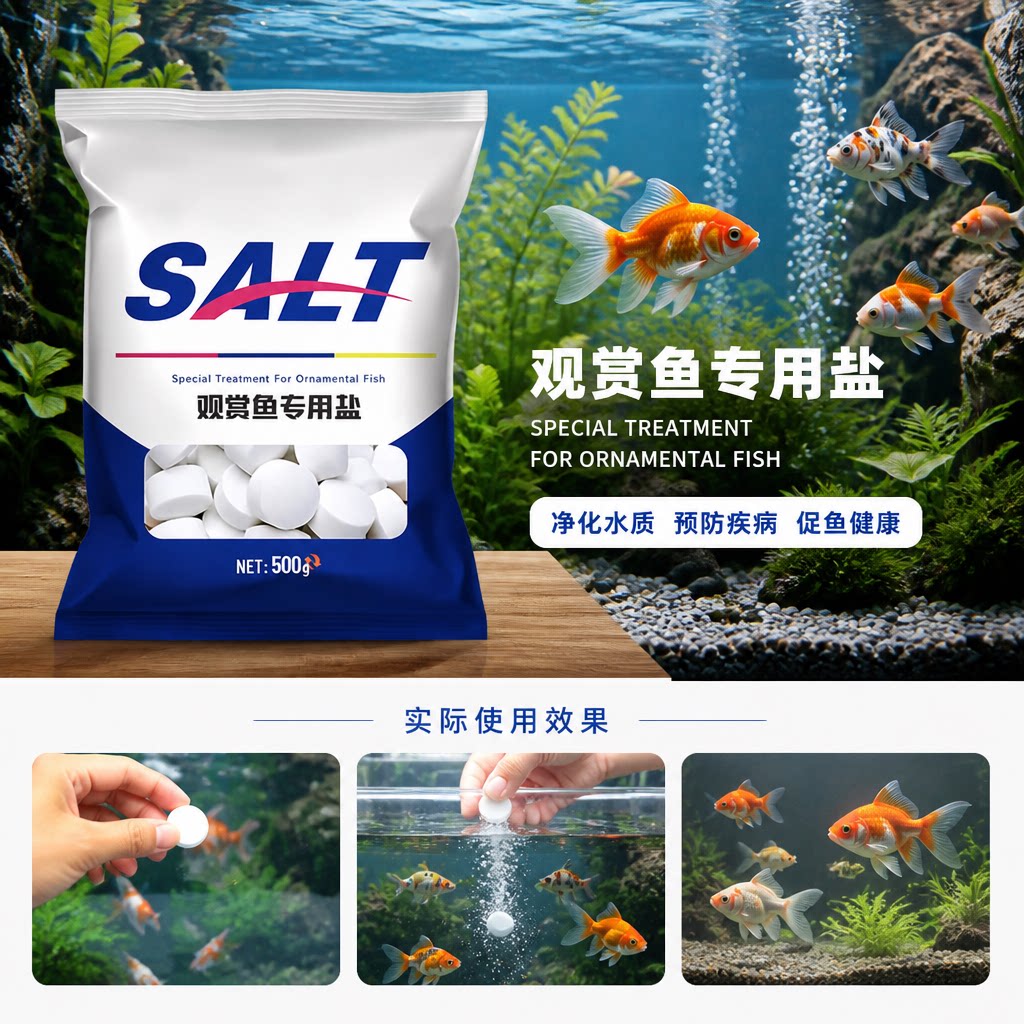 观赏鱼缸净水盐球高效杀菌