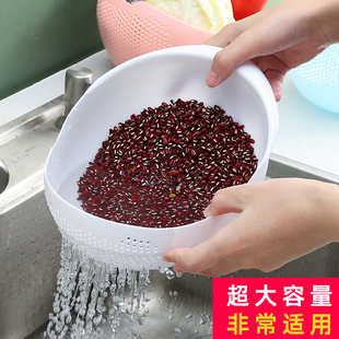 厨房淘米神器洗米筛淘米盆沥水篮子家用多功能淘菜洗水果盆子