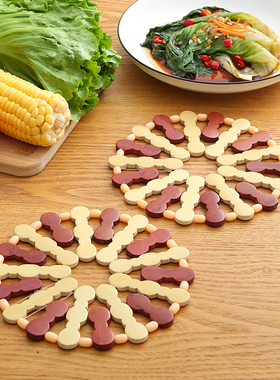 家用竹子隔热垫大号套装 砂锅垫防烫餐桌垫子餐垫碗垫盘垫耐高温