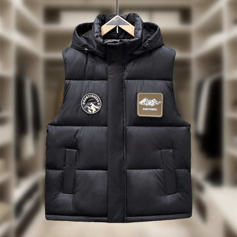 【可拆卸帽】羽绒棉马甲男士外套