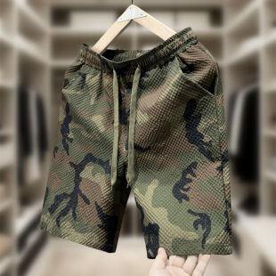 男款 外穿迷彩大裤 衩潮流休闲沙滩裤 2025新款 五分裤 短裤 子男士 夏季