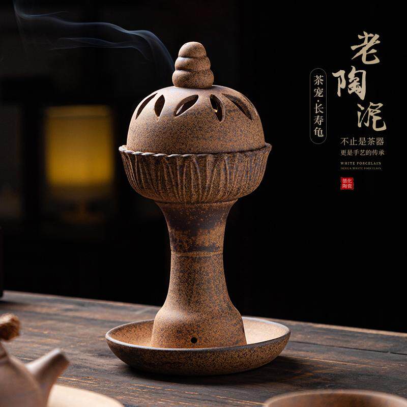 大号老岩泥仿古香炉中式