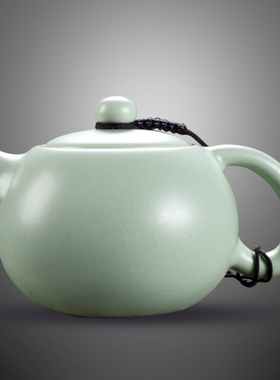 汝窑西施壶陶瓷功夫茶具家用哥窑冰裂纹开片可养小茶壶泡茶器手工