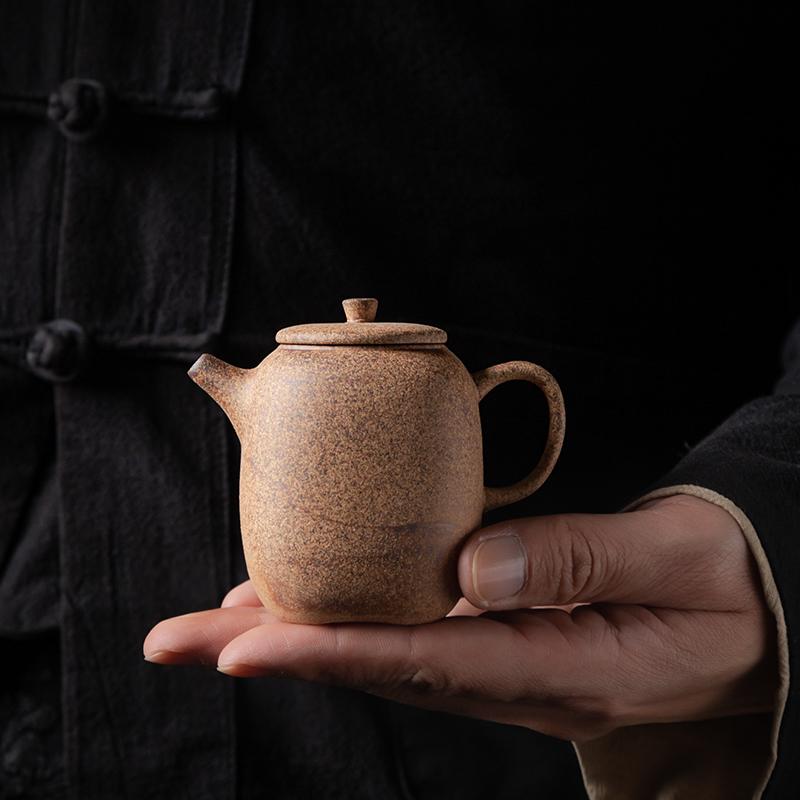 老岩泥四方壶复古手工泡茶壶内置球形滤孔泡茶器茶具泡茶家用单壶