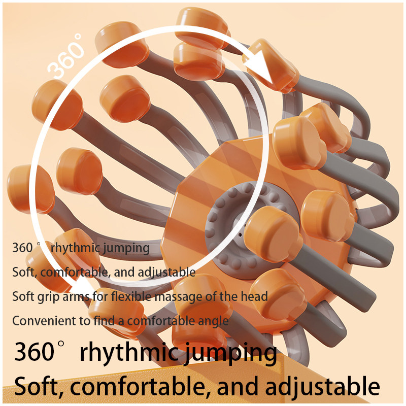 助眠解压神器八爪鱼头部按摩器红光理疗环绕式指压头部按摩仪家用,个人护理/保健/按摩器材,头部按摩器,淘宝优惠券,粉丝福利购,淘宝优惠卷