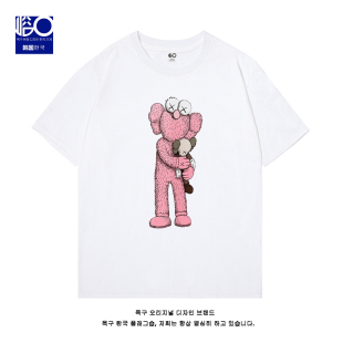 宽松半袖 2020夏季 宽松学生情侣装 芝麻街联名t恤女潮短袖 上衣 新款