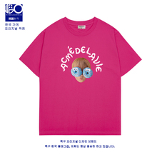 2022年新款韩国短袖甜甜圈T恤男女韩国潮牌oversize宽松半袖显瘦