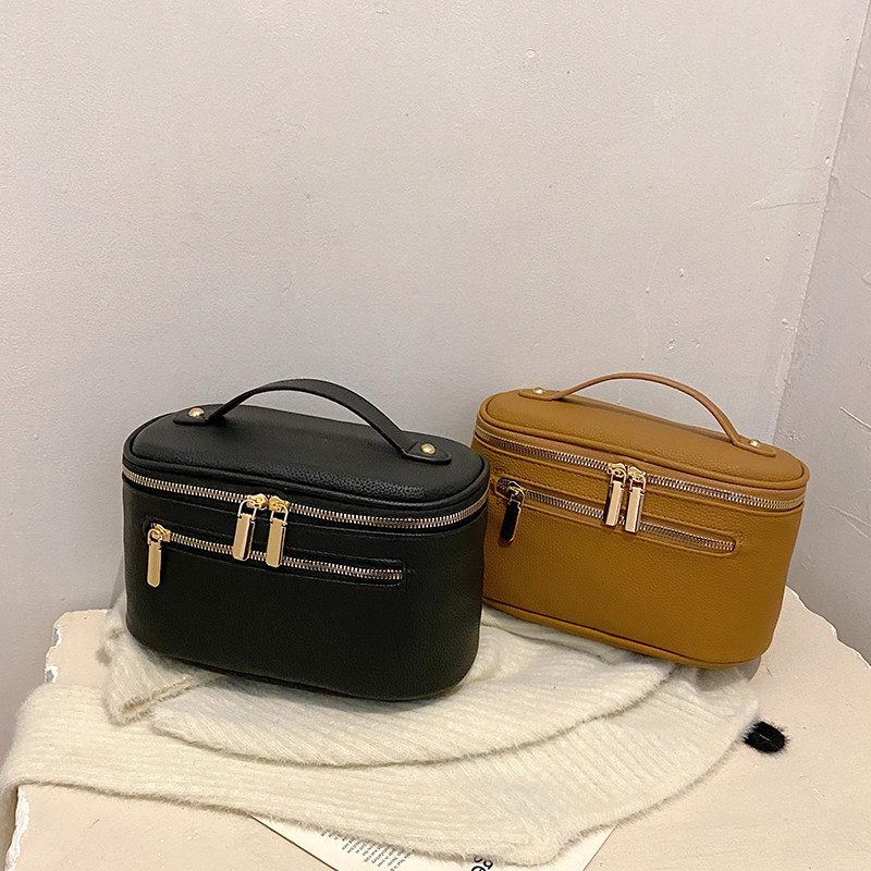 2025新款实用型化妆包外出便携旅行PU皮质女款化妆箱包手提收纳包,收纳整理,化妆包,淘宝优惠券,粉丝福利购,淘宝优惠卷