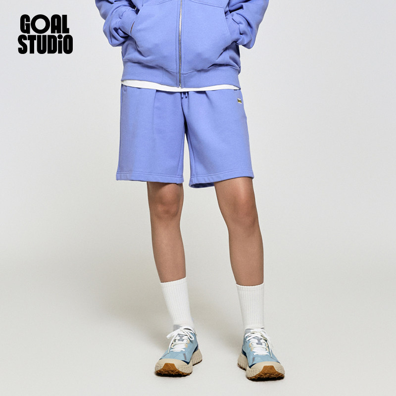 GOALSTUDIO 2025夏新款经典系列休闲LOGO针织宽松男女同款中短裤,男装,短裤,淘宝优惠券,粉丝福利购,淘宝优惠卷