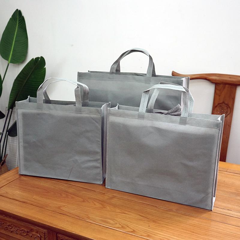 灰色无纺布袋长方形礼盒外包装画框手提袋空袋子适合本店画框礼盒