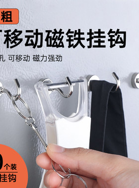 强磁挂钩强力承重免打孔冰箱厨房油烟机吸铁门后无痕墙面磁力粘钩