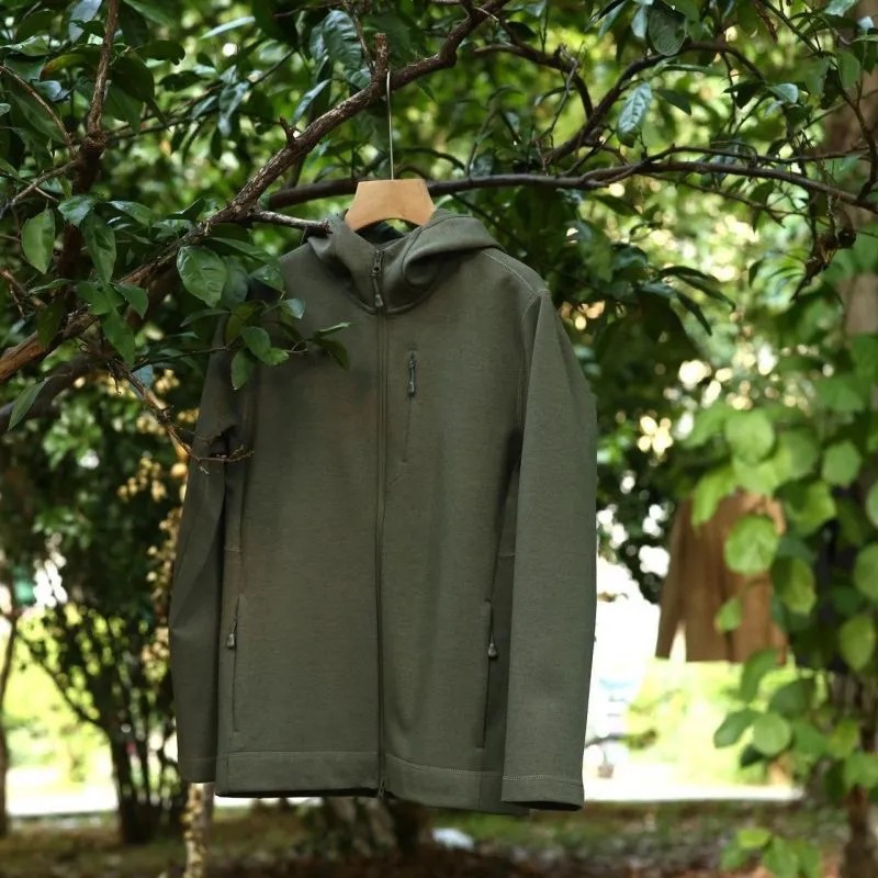 25秋冬多功能男士夹克外套立裁吸湿透气情侣纯色连帽上衣一件