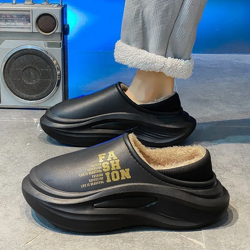 踩屎感棉拖鞋女款秋冬季2025新款家居室内保暖情侣毛绒拖鞋男冬天