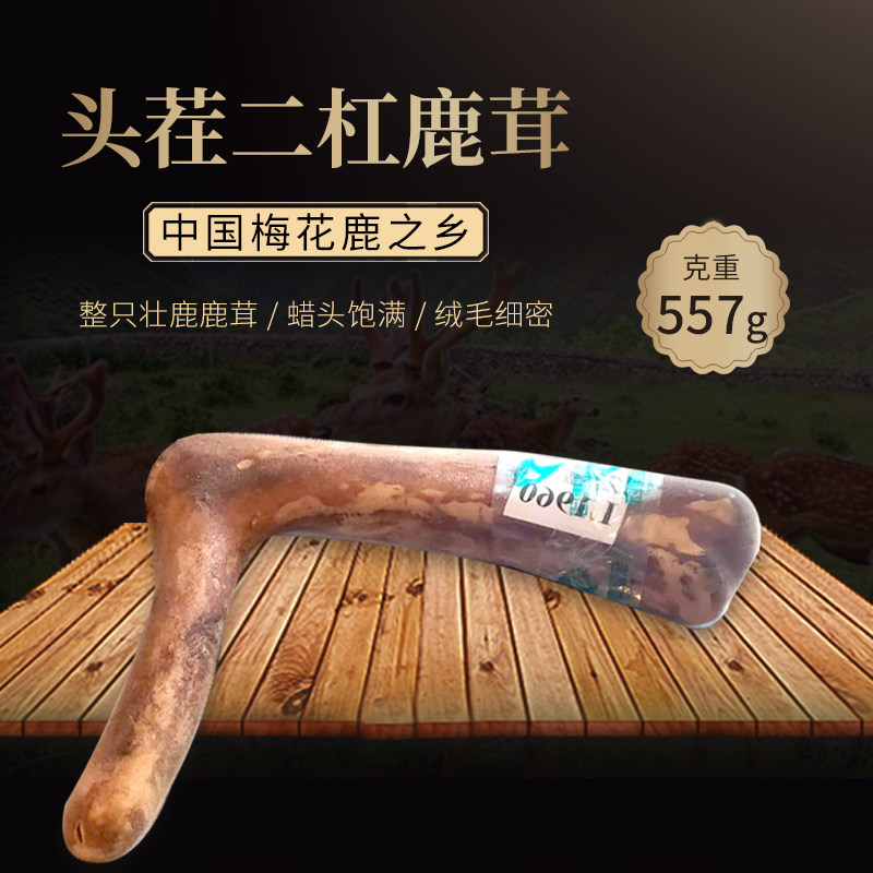 东鳌梅花鹿茸整只二杠礼盒装