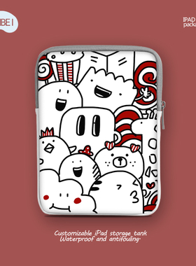 卡通平板包收纳适用苹果ipad收纳包pro11寸air5电脑pad9保护套12.9保护4mini6袋7.9手提10.9英寸防弯内胆包