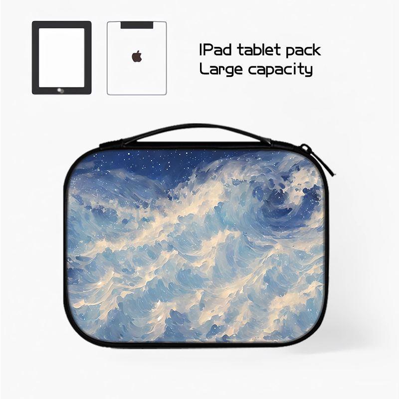 风景油画平板收纳包适用苹果ipad11代小米6s华为matepad11.5S电脑Pro13英寸手提内胆包air7键盘袋mini6保护套