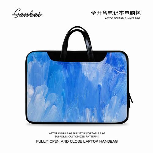 高级感笔记本手提包适用华为matebook14苹果macair13惠普小米戴尔联想小新pro16华硕男女电脑包15点6寸内胆包
