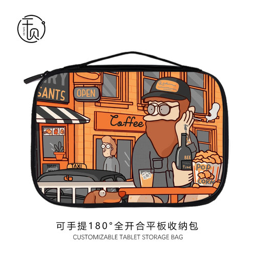 全开合手提包美式复古包