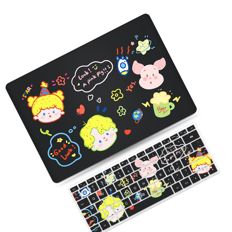 草莓熊适用华为matebook14S保护套matebookd16笔记本13寸D14电脑SE壳2023款d15荣耀magicbook15贴膜X透明Xpro