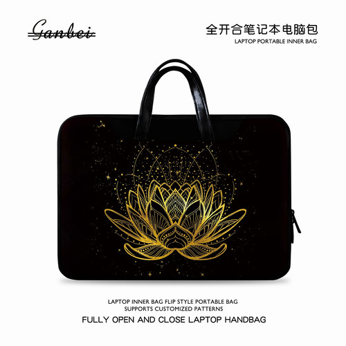 好运莲莲笔记本手提包适用华为matebook14苹果macair13惠普小米戴尔联想小新pro16华硕女电脑包15点6寸内胆包
