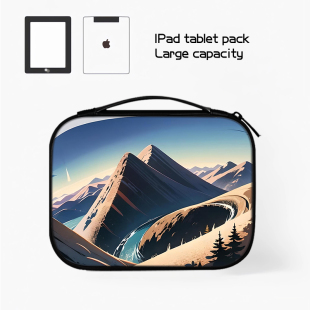 漫画风景平板收纳包ipad10适用苹果10.9小米华为matepad11电脑Pro12.9寸手提携带e内胆air4键盘袋mini6保护套