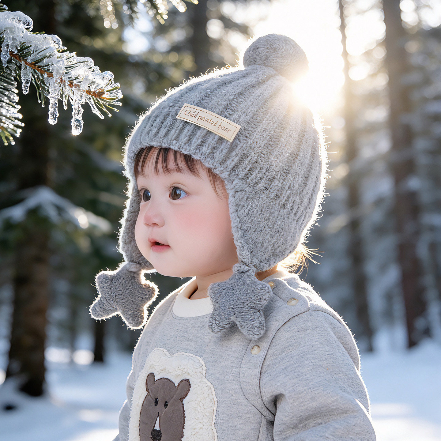 宝宝帽子冬季可爱婴儿男童星星护耳帽保暖秋冬防风女孩针织毛线帽,童装/婴儿装/亲子装,帽子,淘宝优惠券,粉丝福利购,淘宝优惠卷