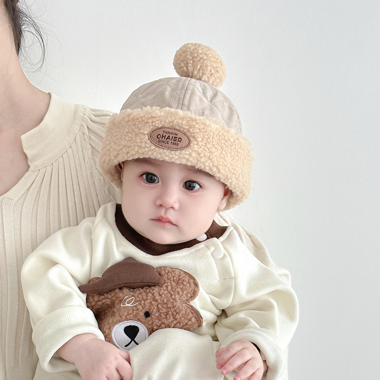 宝宝帽子秋冬新款韩版可爱婴儿男童地主帽冬季加厚保暖男孩瓜皮帽