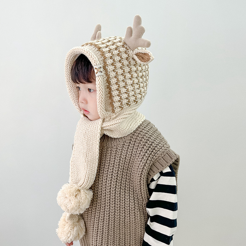 奇偌宝宝帽子围脖一体