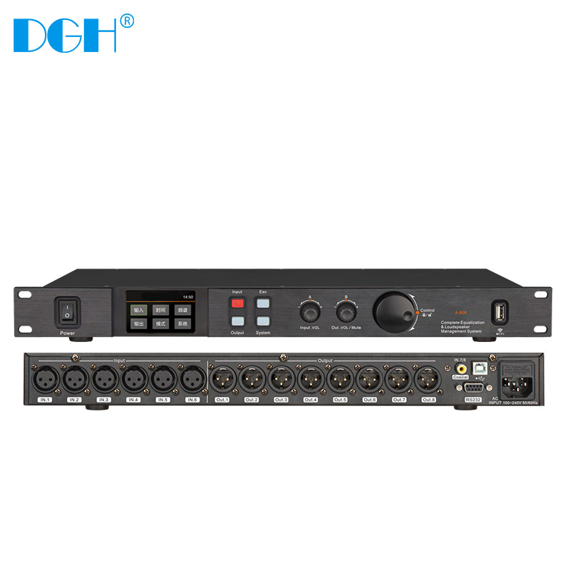 DGH A-808K触屏数字音频处理器进出专业演出舞台音箱器带中文软件