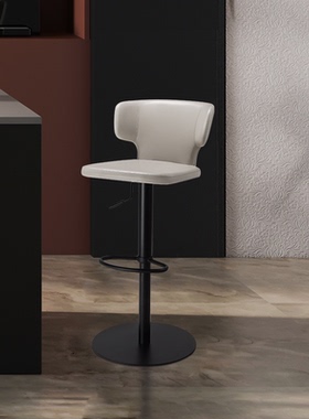 和顿 现代简约吧台椅 家用中岛台椅升降靠背吧台凳高脚椅子H786