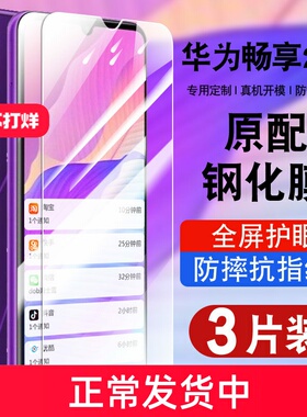 适用华为畅享20e钢化膜全屏抗蓝光护眼玻璃MLD-AL10贴膜畅想20e防窥膜高清huawei20e防爆保护膜MLDAL10手机膜