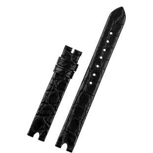 鳄鱼皮表带 适配欧米茄手表蝶飞424.13.27女款 12MM凹口真皮表链