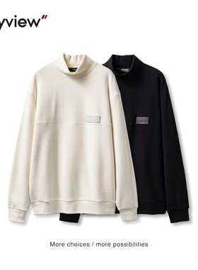 Anyview男装青年休闲套头长袖秋冬款卫衣男中领宽松简约2251A1002