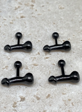 韩国进口拧口铸造款式耳钉手工抛光真空电镀316L医用钢防过敏