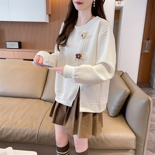 超仙奶系春秋新爆薄款大童初高中学生女孩卫衣青春活力校园风上衣