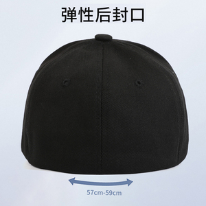 后封口帽子男春秋中年鸭舌帽短檐棒球帽全封闭纯棉防晒小沿遮阳帽