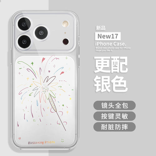 烟花透明适用苹果手机壳