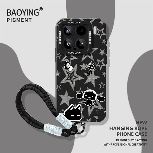 像素风星星猫咪适用小米手机壳