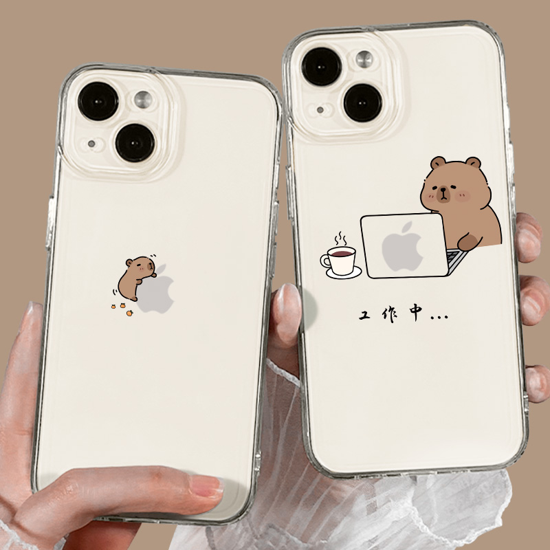 水豚对logo适用苹果手机壳