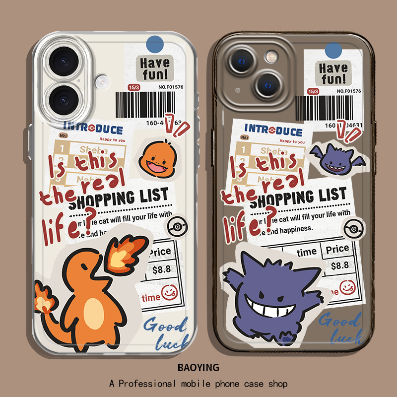 报纸宝可梦透明适用苹果手机壳