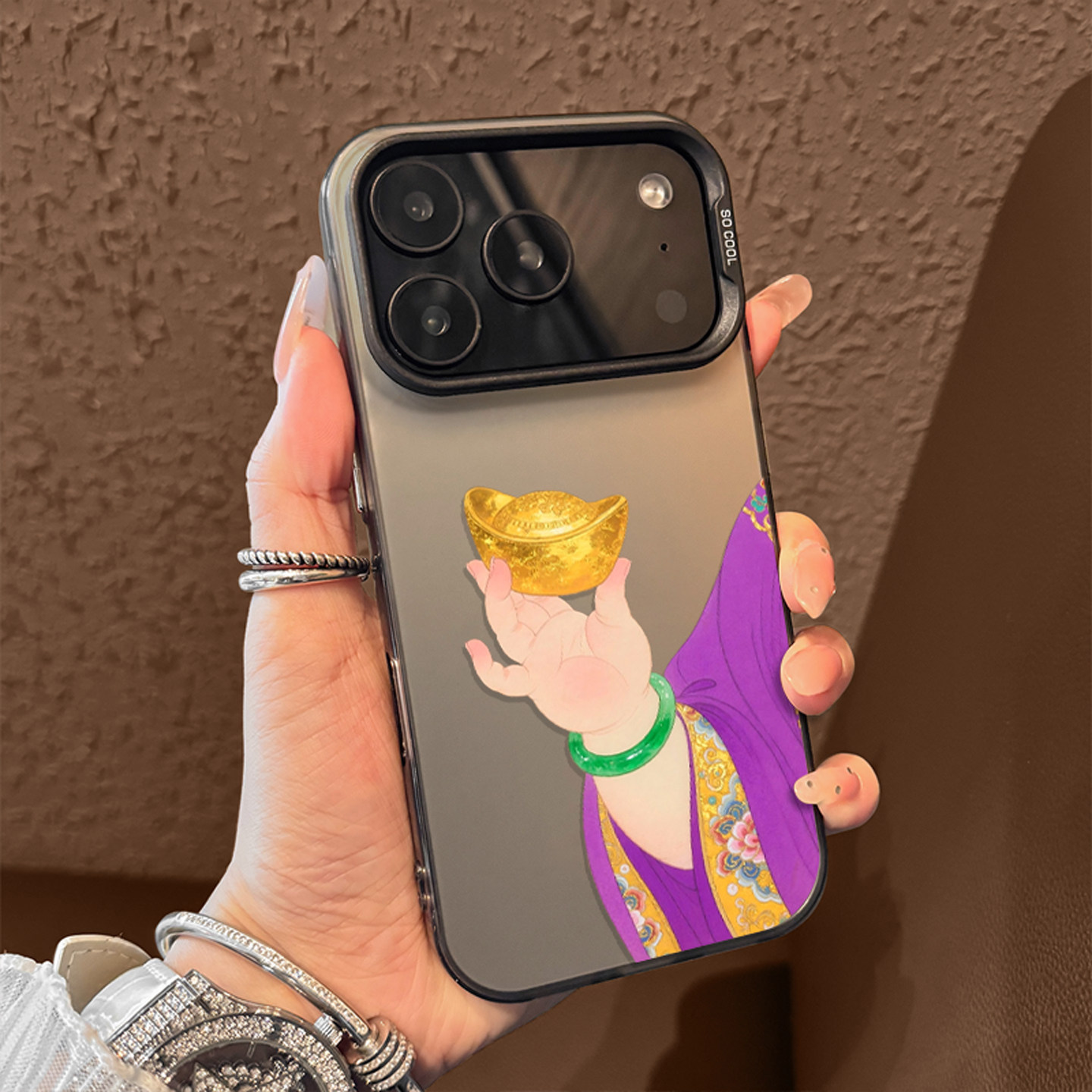 金元宝适用苹果17手机壳iphone16promax新款15招财14plus发财13mini新年12财神爷11黄金x国风xr彩银xs男8中式
