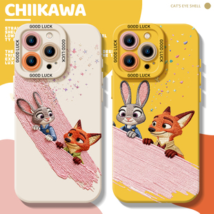 10针织0pp0 poop秋冬11 刺绣疯狂动物城2适用opporeno15pro手机壳findx9尼克狐x8s 朱迪x7情侣x6ULTR周13边12