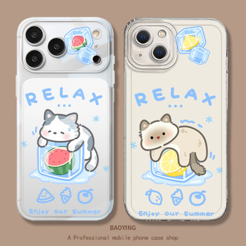 夏日西瓜猫咪适用小米手机壳