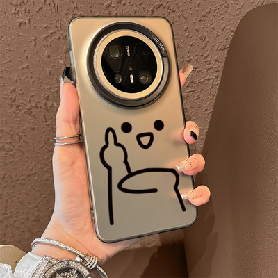 竖中指适用华为mate70手机壳