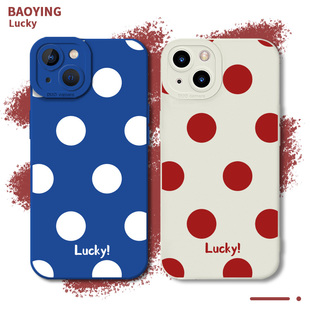 xr克莱xs因蓝x高级8p 12简7plus约11女15款 lucky幸运波点适用iPhone17air手机壳ins风16苹果14Promax 13mini