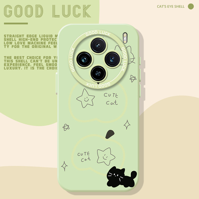 星星青苹果小猫适用vivo手机壳