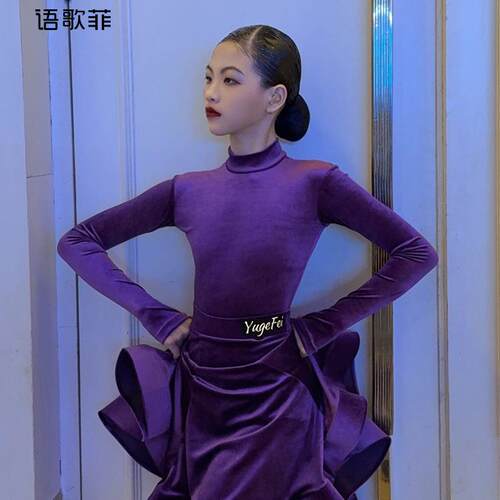 语歌菲拉丁舞比赛规定服女童